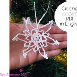 Snowflake  31 Christmas crochet pattern , crochet Snowflake pattern , crochet pattern , Irish Crochet , Motif crochet ,