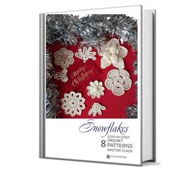 Christmas crochet pattern ebook 8 , crochet Snowflake pattern , crochet pattern , Irish Crochet , Motif crochet ,