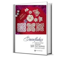 Christmas crochet pattern ebook 9 , crochet Snowflake pattern , crochet pattern , Irish Crochet , Motif crochet ,