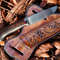 Cowboy Handcrafted Knife For Outdoorsmen Full Tang Blade With Wood Handle Leather Sheath With Flo 0