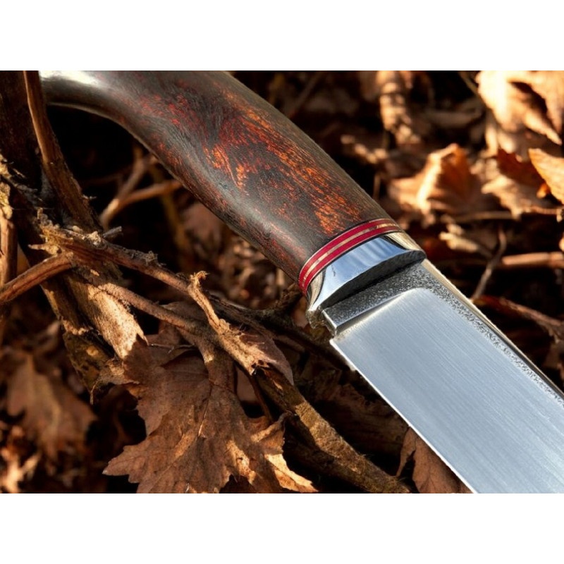 Cowboy Handcrafted Knife For Outdoorsmen Full Tang Blade With Wood Handle Leather Sheath With Flo 2