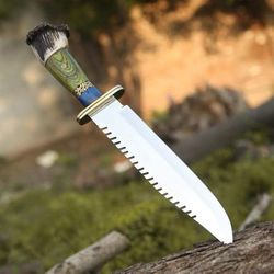 handamde d2 steel hunting tracker bowie knife