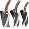 Handmade Forged Kitchen Knife 3 Pcs Professional Chef Knife Set Hunting BBQ Meat Knives For Cooking Forged Kitchen Kn 0