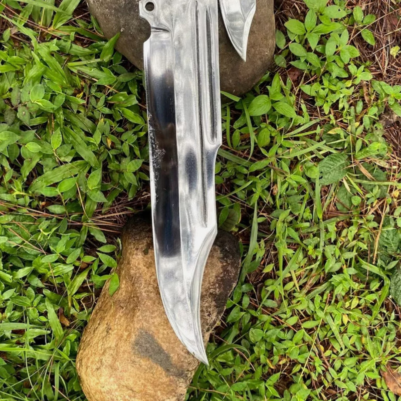 Custom Handmade Carbon Steel Blade Survival Bowie Knife Hunting Knife Camping 2