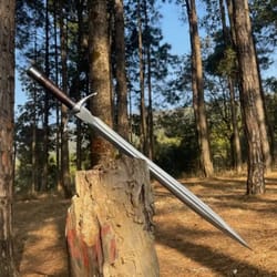 custom handmade carbon steel blade greek archilles sword | hunting sword camping