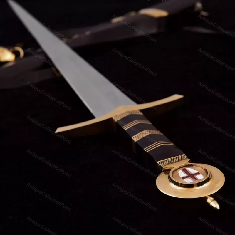 Custom Carbon Steel Sword Blade Greek Swords Hunting Camping W Handmade Scabbard 1