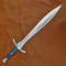 Custom Handmade Carbon Steel Blade Celtic Leaf Sword Hunting Sword Camping 1