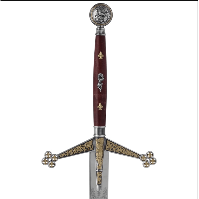 Scottish Claymore Sword Marto Of Toledo Spain 24K Gold Engraved Highland Sword 1