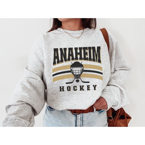 Anaheim Crewneck Sweatshirt, Retro Style, Vintage Style Shirt, 90s Sweatshirt, Hockey, Sports Fan Gift Ideas.jpg