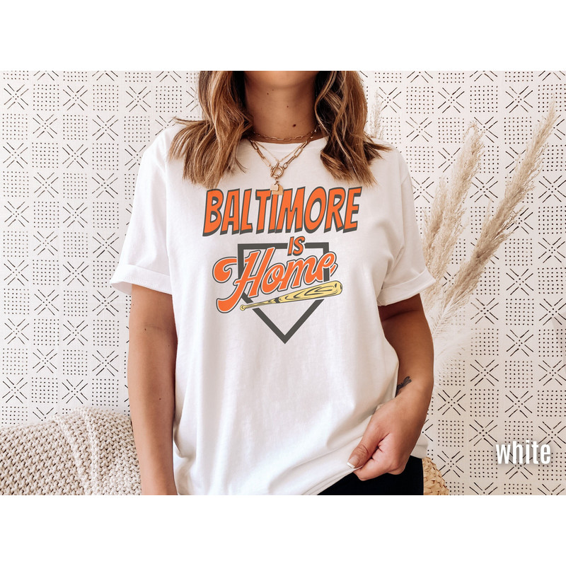 Baltimore Baseball Is Home Shirt, Retro 90s Throwback Shirt, Modern Base Ball Graphic T-shirt, Gameday Apparel, BAL Sports Fan Gift Idea.jpg
