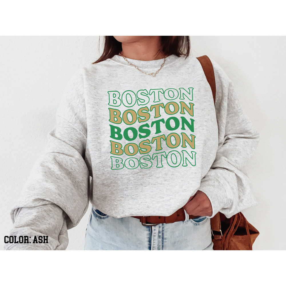 Boston Crewneck Sweatshirt, Vintage 80s Style Shirt, 90s Sweatshirt, retro basketball, BOS fan gift idea.jpg