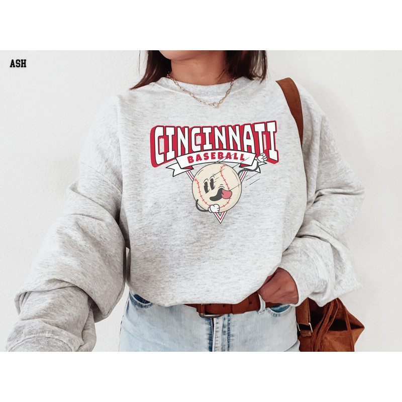 Cincinnati Sweatshirt, Retro Style, Vintage Style Shirt, 90s Cartoon Throwback Sweatshirt, CIN, Baseball, Sports Fan Gift Idea.jpg
