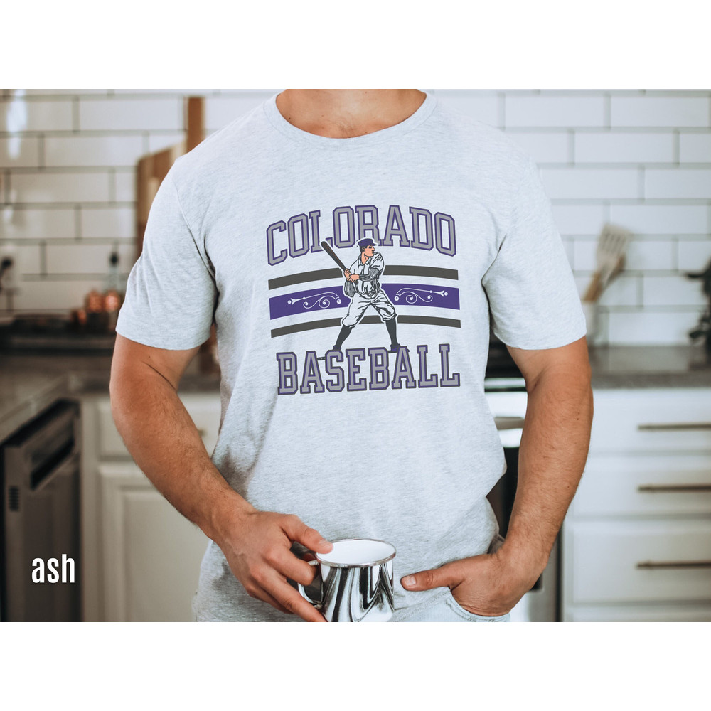 Colorado Baseball Player Shirt, Retro 90s Throwback Shirt, Vintage Style Base Ball T-shirt, Gameday Apparel, COL Sports Fan Gift Idea.jpg