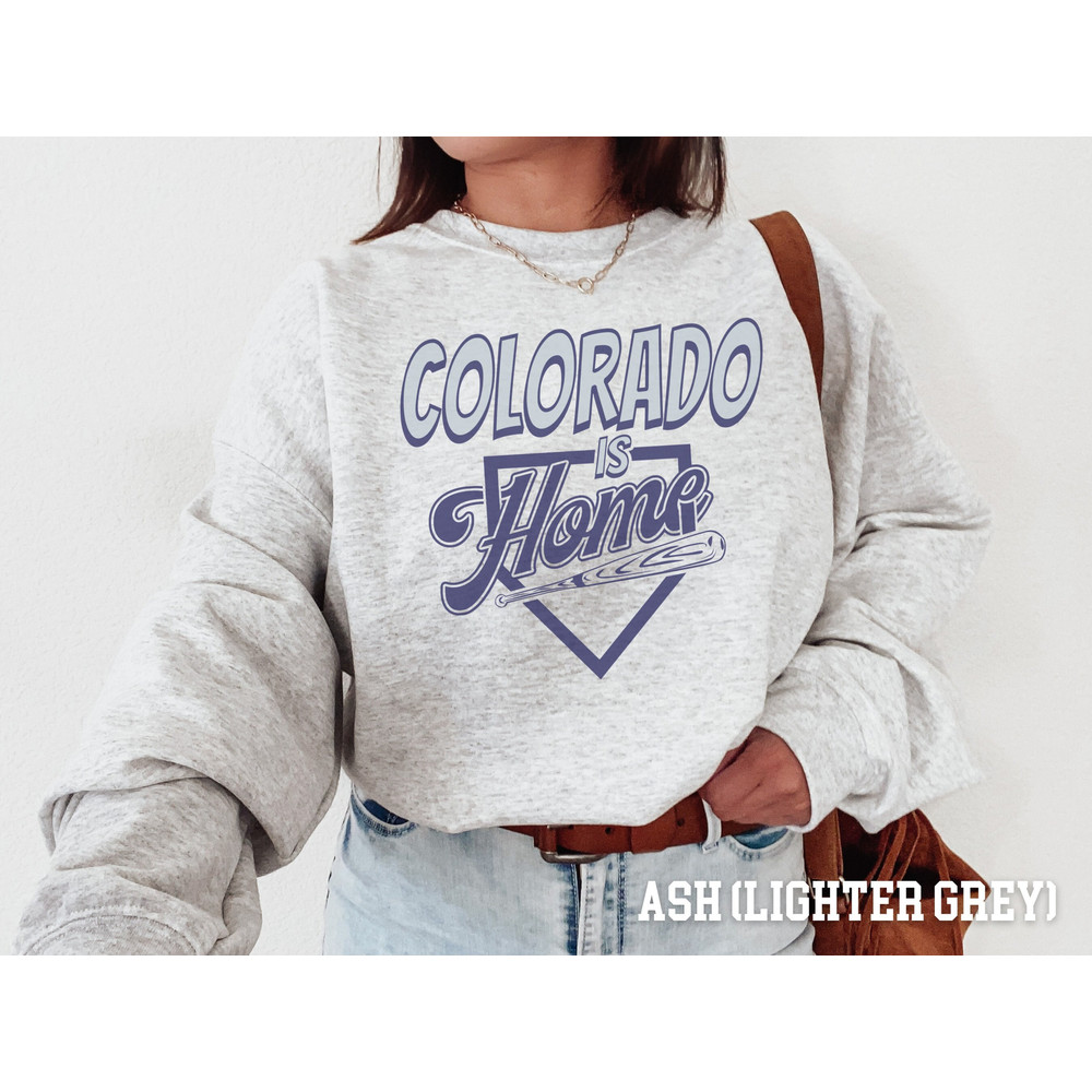 Colorado is Home Sweatshirt, Retro Style, Vintage Style Shirt, 90s Graphic Throwback Sweatshirt, Baseball, Sports Fan Gift Idea.jpg