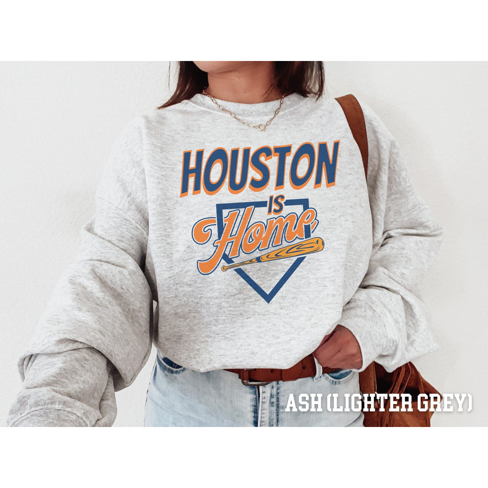 Houston is Home Sweatshirt, Retro Style, Vintage Style Shirt, 90s Graphic Throwback Sweatshirt, Baseball, Sports Fan Gift Ideas.jpg