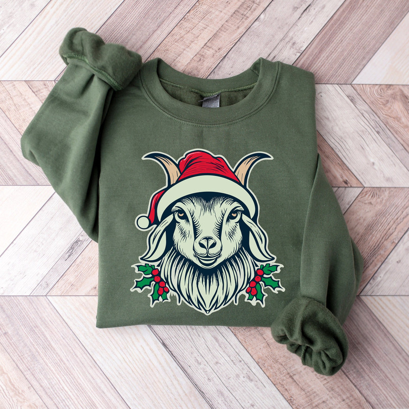 Christmas Goat Sweatshirt, Goat Lover Animal, Christmas Farm Girl Sweater, Christmas Farm Animals Sweater, Christmas Gifts for Goat Lovers.jpg