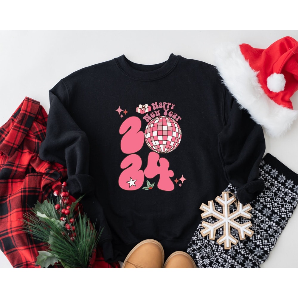 Happy New Year Sweatshirt, Happy New Year 2024 Hoodie, Girls New Year Trip Hoodie, 2024 Holiday Sweatshirts, New Year Party Sweatshirts.jpg