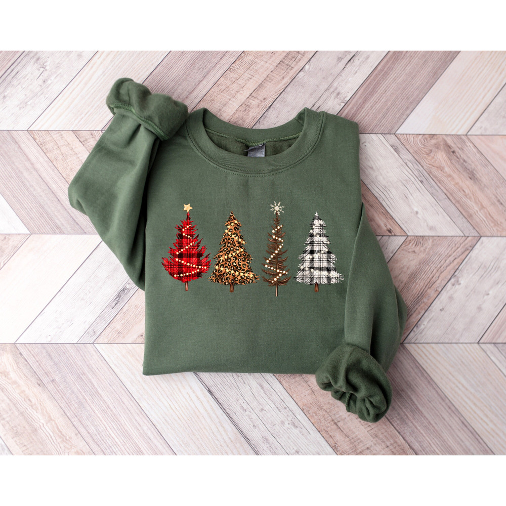 Howdy Christmas Trees Sweatshirt, Cowboy Christmas Sweatshirt, Winter Shirt, Christmas Pajamas, Cute Xmas Gift, Cowboys Christmas Sweater.jpg