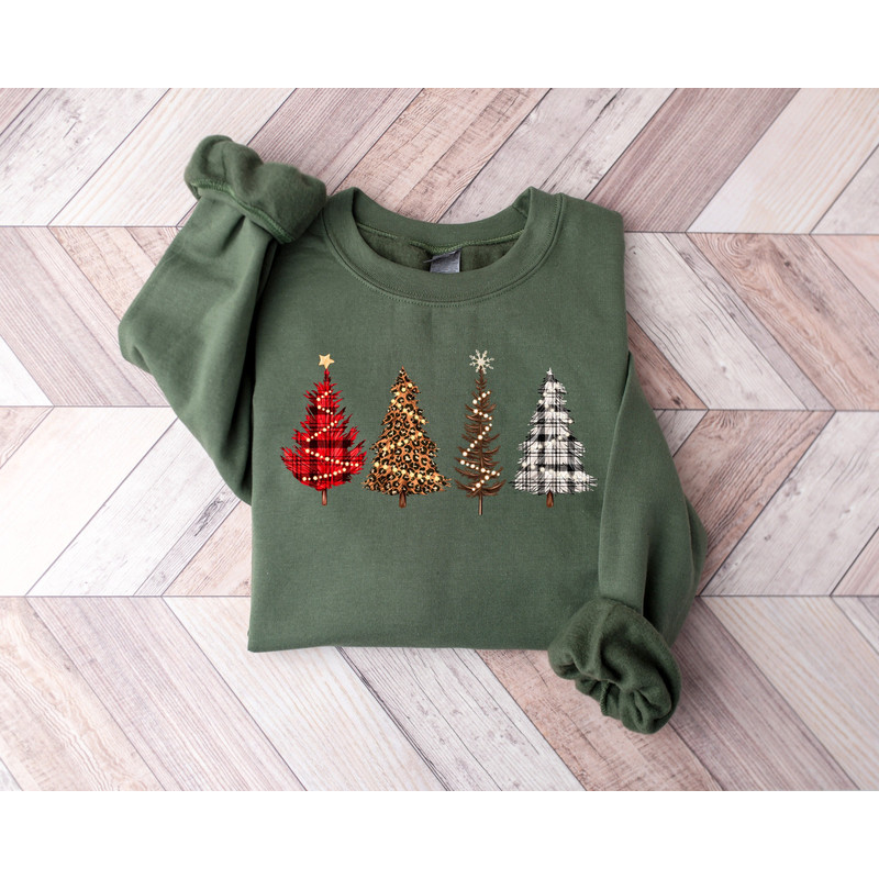 Howdy Christmas Trees Sweatshirt, Cowboy Christmas Sweatshirt, Winter Shirt, Christmas Pajamas, Cute Xmas Gift, Cowboys Christmas Sweater.jpg