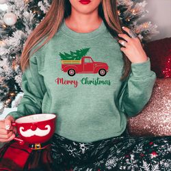 merry christmas truck, red truck shirt, christmas tree shirt, merry christmas, christmas matching family shirt, christma