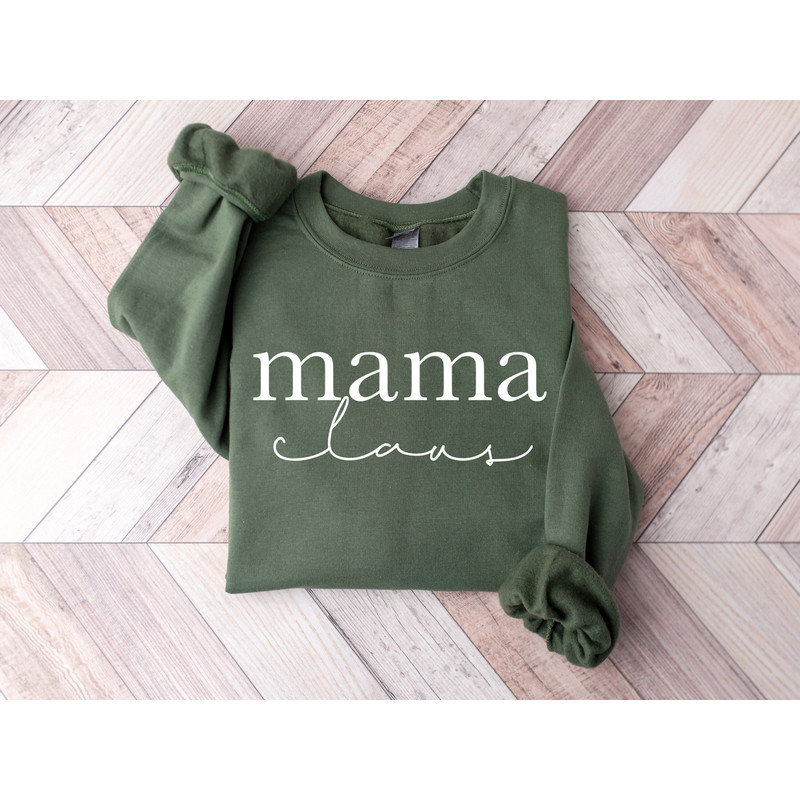 Minimal Hand Lettered Mama Claus Christmas Sweatshirt, Christmas Womens Outfit , Christmas Matching Sweater, Christmas Gift for Womens.jpg