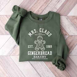 mrs. claus the north pole christmas sweatshirt,groovy gingerbread bakery sweater,xmas gingerbread cookies shirt,the nort