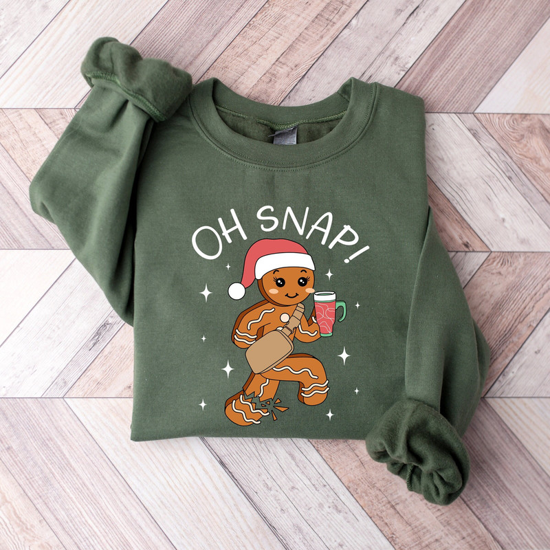Oh Snap Gingerbread Sweatshirt, Funny Christmas Crewneck, Christmas Cookie T-Shirt, Funny Christmas Cookie T-Shirt, Christmas Cookie T-Shirt.jpg