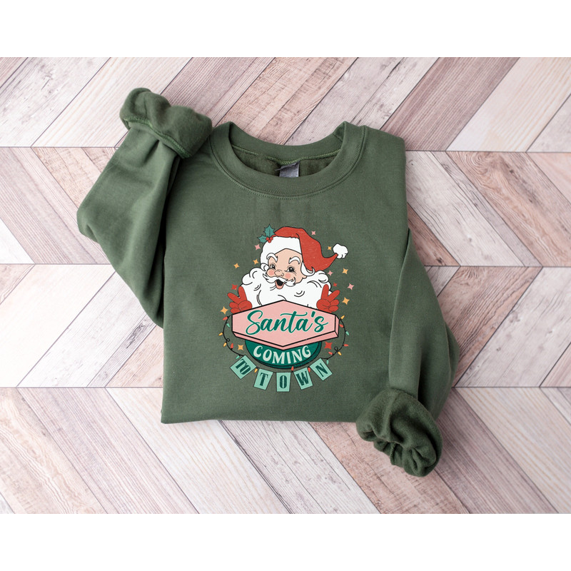 Retro Merry Christmas Sweater, Santa Baby Sweatshirt, Cute Christmas Shirt, White Christmas Eve, Xmas Women Men Gift, Merry Christmas.jpg