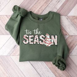 tis the season christmas sweatshirt, 'tis the season sweatshirt,christmas cake sweater,family christmas sweatshirt,chris