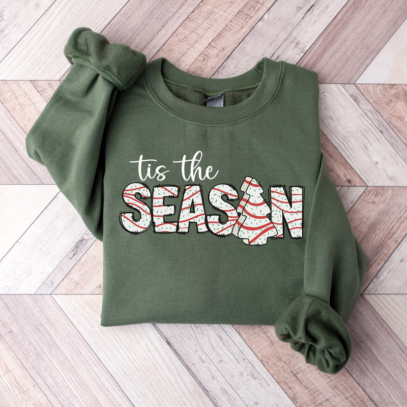 Tis The Season Christmas Sweatshirt, 'Tis the Season Sweatshirt,Christmas Cake Sweater,Family Christmas Sweatshirt,Christmas Cake Shirt Gift 1.jpg