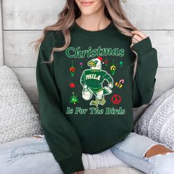 vintage plila is for the birds christmas philly eagles santa hat sweatshirt, hoodie retro eagles hoodie, 80s 90s eagles