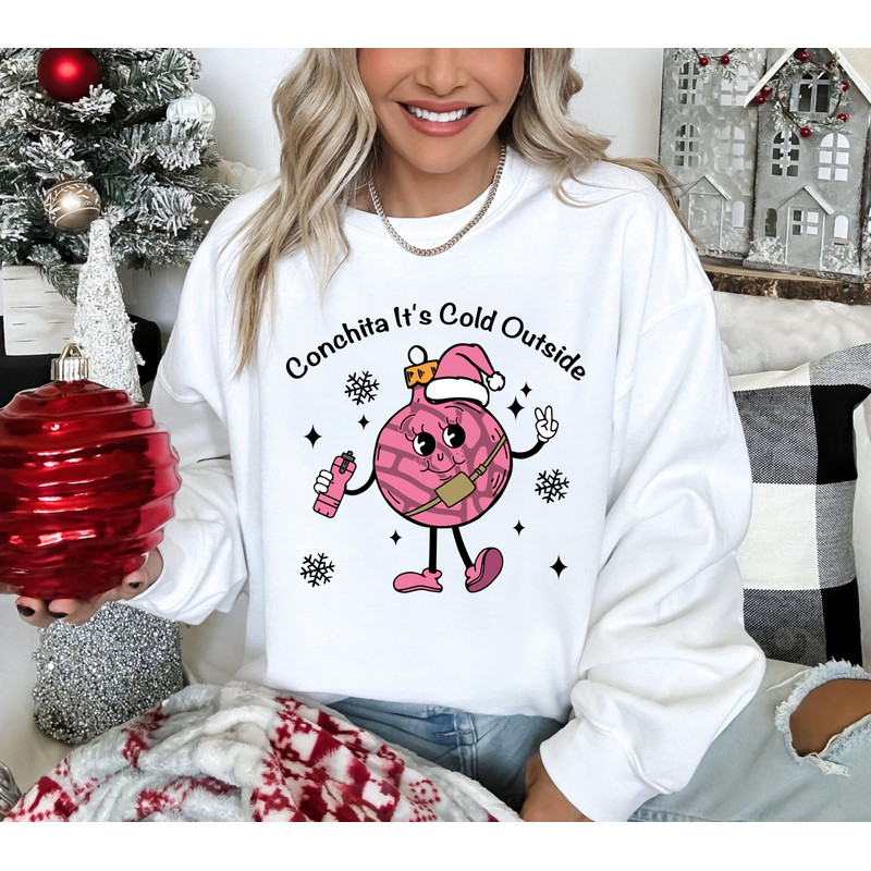 Conchita It's Cold Outside Sweatshirt, Concha Pan Dulce Mexican Sweatshirt, Conchas Belt Bag Shirt, Christmas Shirt, Cafecito Y Chisme.jpg