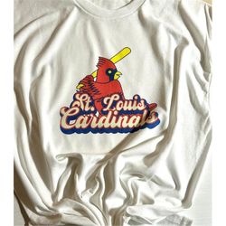 st. louis cardinals retro, vintage design, redbirds sublimation t-shirt, st. louis missouri cardinals mlb