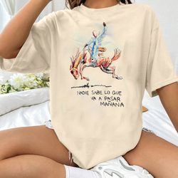 bad bunny new album nadie sabe lo que va pasar manana, bad bunny shirt, bad bunny graphic tee, bad bunny merch, vintage