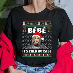 bebe it's cold outside sweatshirt, ugly christmas sweater, moira rose sweatshirt, moira rose christmas sweater, moira ro