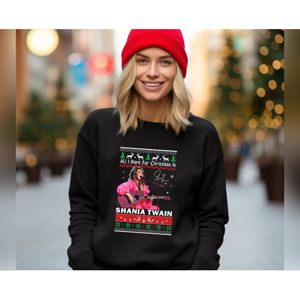 Shania Twain Shirt, Shania Twain Christmas Sweater, Queen of Me Tour Shirt, Shania Twain Sweatshirt, Ugly Christmas Sweatshirt.jpg