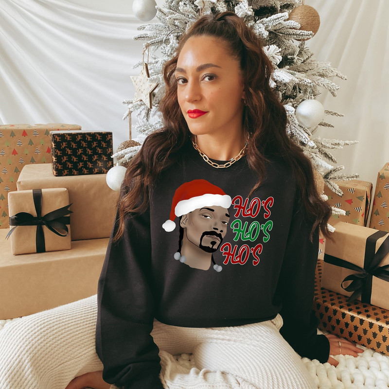 Snoop Dogg Shirt, Snoop Dogg Christmas Sweater, Ho's Ho's Ho's Shirt, Twas The Nizzle Before Christmizzle Shirt, Snoop Santa Shirt.jpg