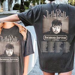 jelly backroad baptism graphic shirt, backroad baptism tour 2023, backroad baptism tracklist jelly roll gift for men wom