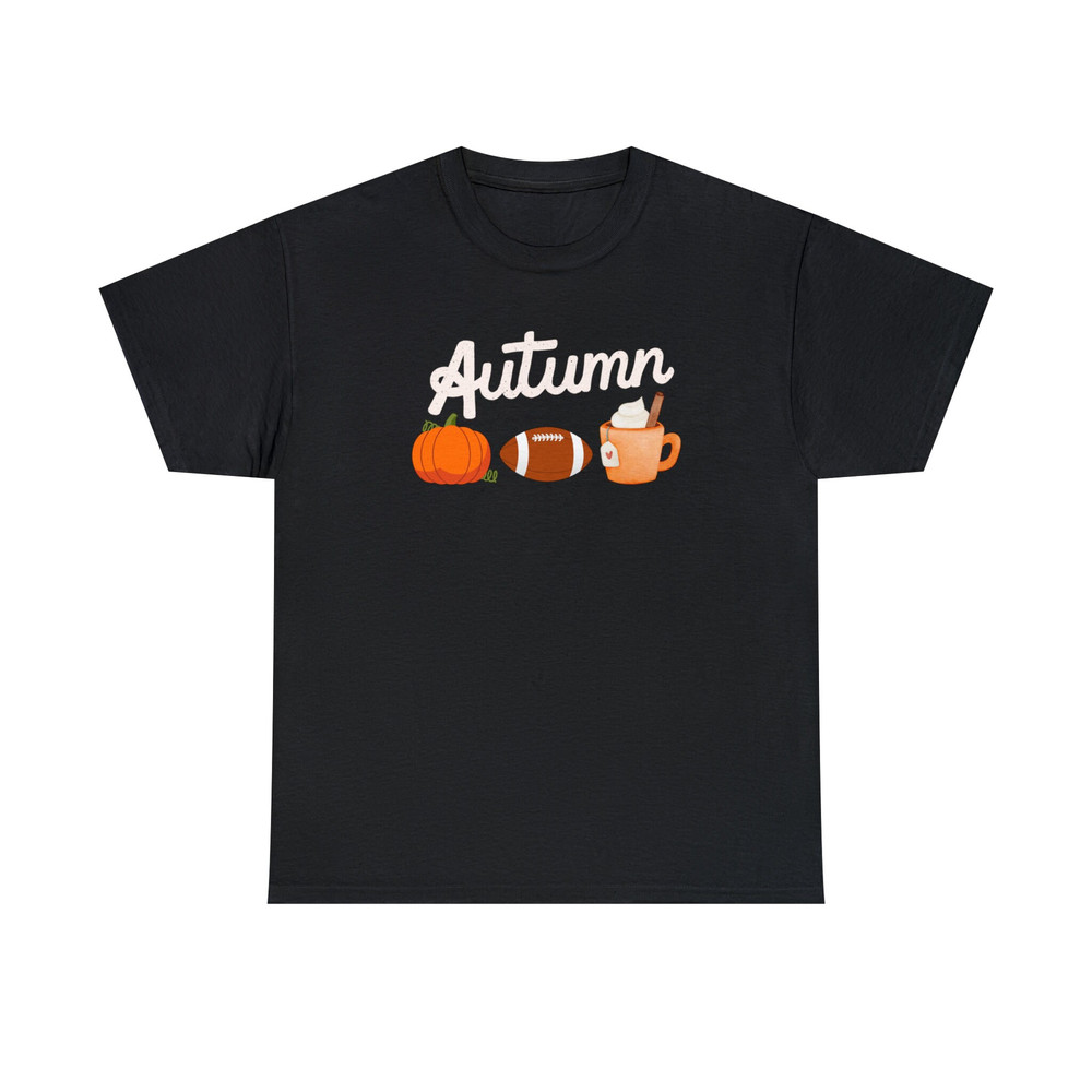Autumn Fall Football Pumpkin and Coffee Shirt.jpg