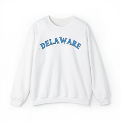 delaware comfort premium crewneck sweatshirt, vintage, retro, men, women, cozy, comfy