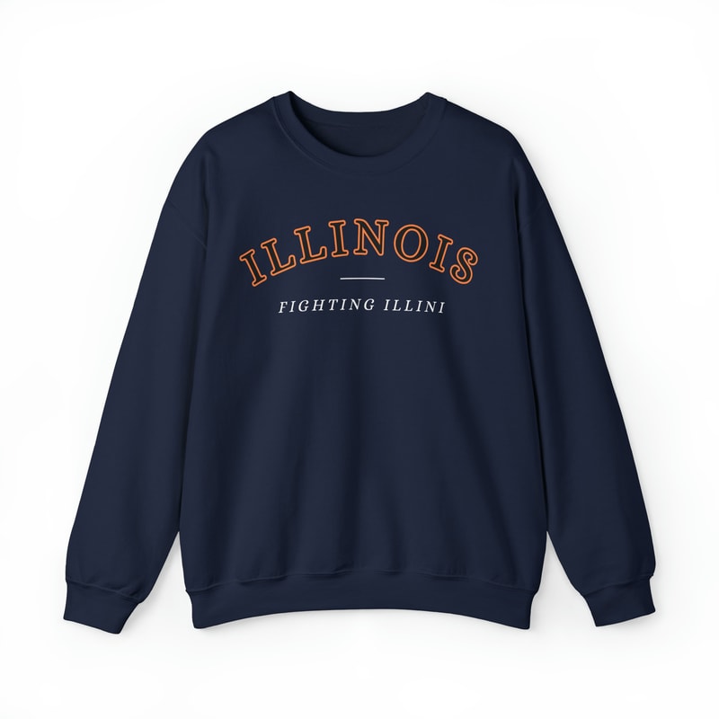 Illinois Comfort+ Premium Crewneck Sweatshirt, vintage, retro, men, women, cozy, comfy.jpg