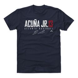 ronald acuna jr. men's cotton t-shirt - atlanta baseball ronald acuna jr. atlanta elite wht
