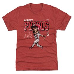 albert pujols men's premium t-shirt - st. louis baseball albert pujols st. louis cartoon wht
