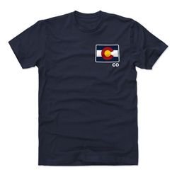 colorado men's cotton t-shirt - colorado lifestyle colorado state flag silhouette wht