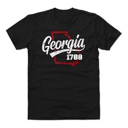 georgia men's cotton t-shirt - georgia lifestyle georgia established 1788 wht