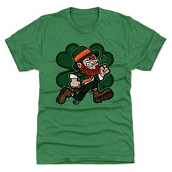 st. patrick's day leprechaun men's premium t-shirt - st. patrick's day seasonal leprechaun mascot wht