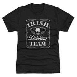 st. patrick's day drinking men's premium t-shirt - irish seasonal irish drinking team wht