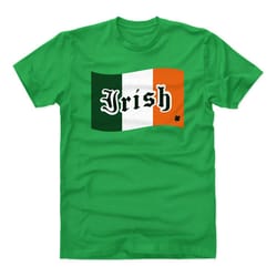 st. patrick's day irish flag men's cotton t-shirt - st. patrick's day seasonal irish flag old english wht