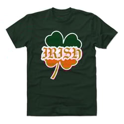 st. patrick's day irish flag men's cotton t-shirt - st. patrick's day seasonal irish clover old english wht