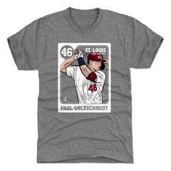 paul goldschmidt men's premium t-shirt - st. louis baseball paul goldschmidt card wht